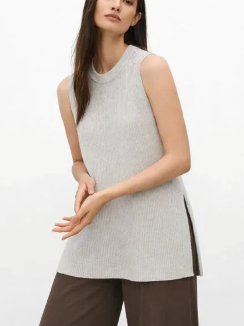 Aritzia Wilfred Palmier Sweater Tunic Tank